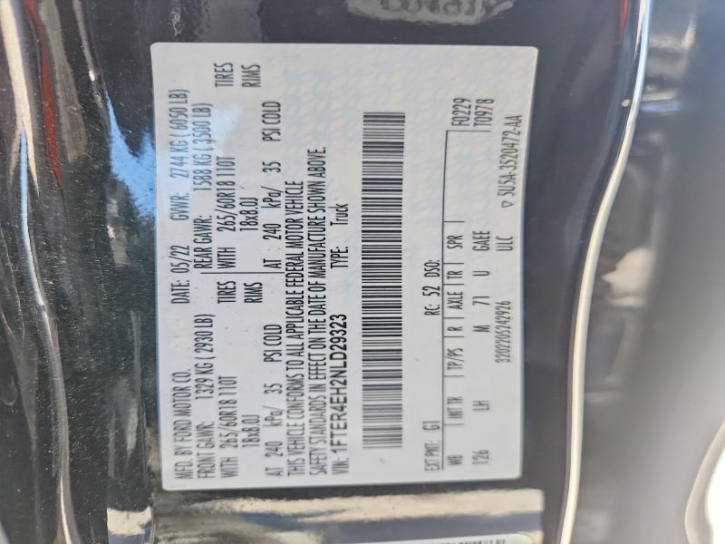 64742916 :رقم المزاد ، 1FTER4EH2NLD29323 vin ، 2022 Ford Ranger مزاد بيع