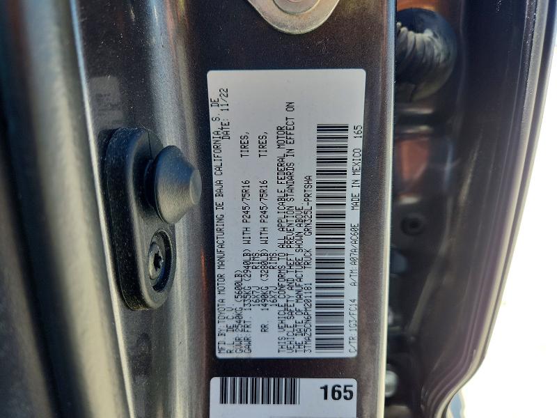64543946 :رقم المزاد ، 3TMAZ5CN6PM201181 vin ، 2023 Toyota Tacoma مزاد بيع