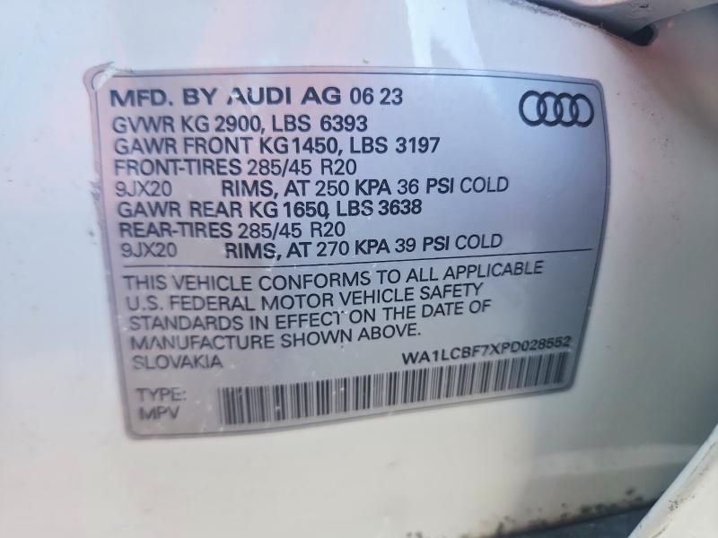 Aukcja sprzedaży 2023 Audi Q7, vin: WA1LCBF7XPD028552, numer aukcji: 66220546