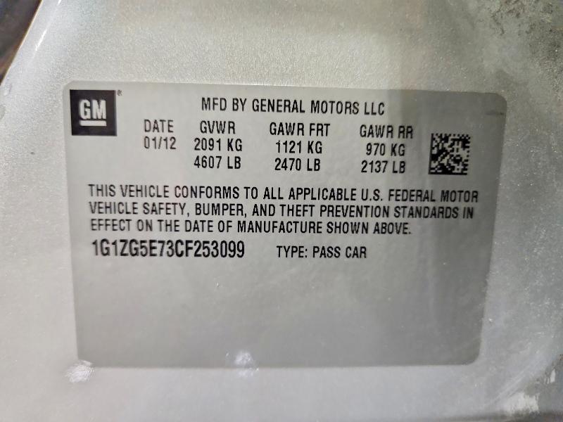 Aukcja sprzedaży 2012 Chevrolet Malibu, vin: 1G1ZG5E73CF253099, numer aukcji: 65555016