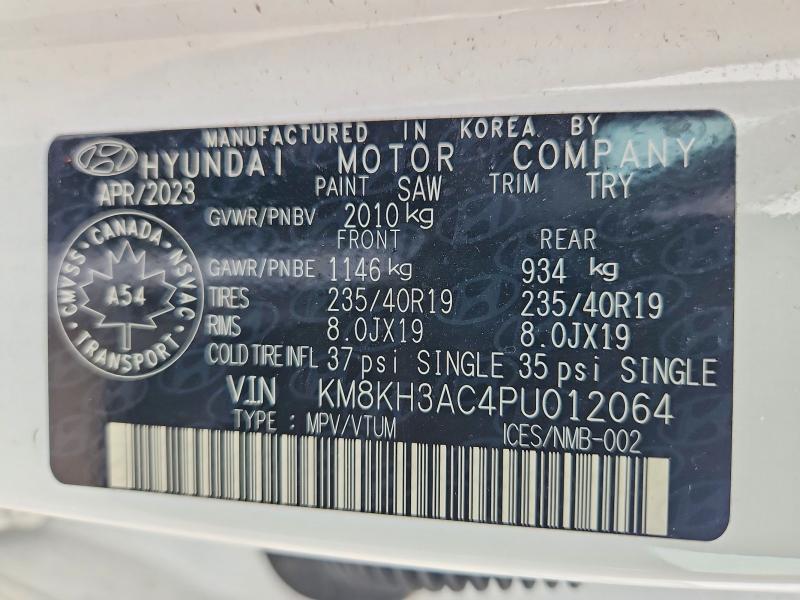 63948156 :رقم المزاد ، KM8KH3AC4PU012064 vin ، 2023 Hyundai Kona N مزاد بيع