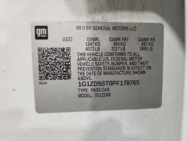 Продажа на аукционе авто 2023 Chevrolet Malibu, vin: 1G1ZD5ST0PF178765, номер лота: 66289906