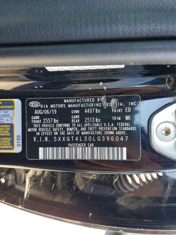 Auction sale of the 2020 Kia Optima, vin: 5XXGT4L30LG396047, lot number: 65228126