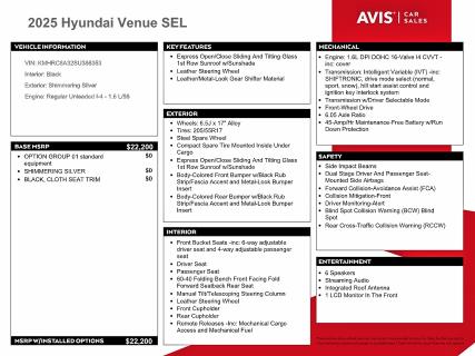 63656646 :رقم المزاد ، KMHRC8A32SU386353 vin ، 2025 Hyundai Venue مزاد بيع