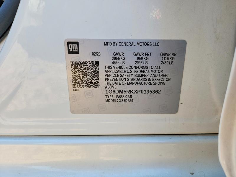 2023 Cadillac Ct5 მანქანა იყიდება აუქციონზე, vin: 1G6DM5RKXP0135362, აუქციონის ნომერი: 67105506