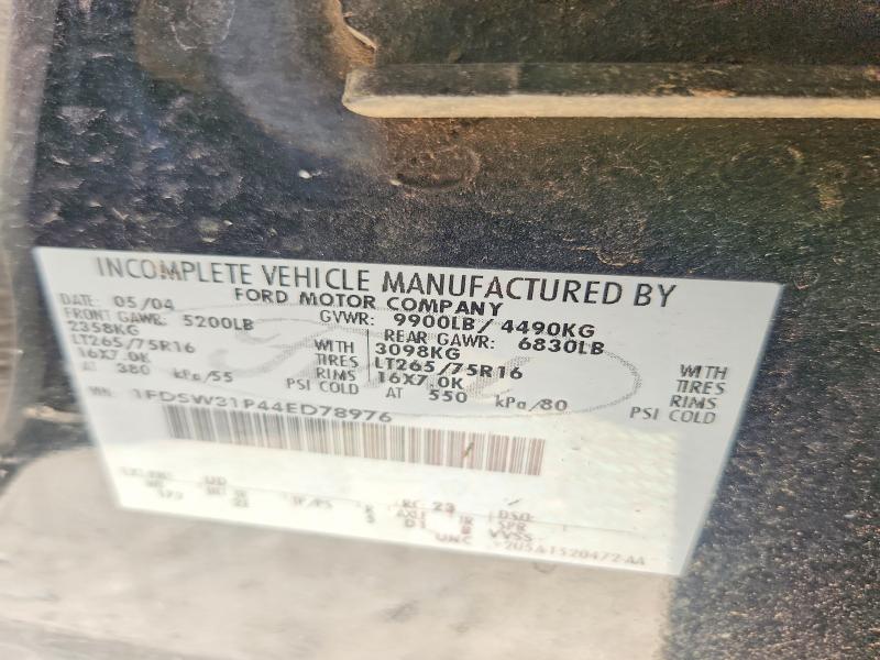 Aukcja sprzedaży 2004 Ford F350, vin: 1FDSW31P44ED78976, numer aukcji: 63014686