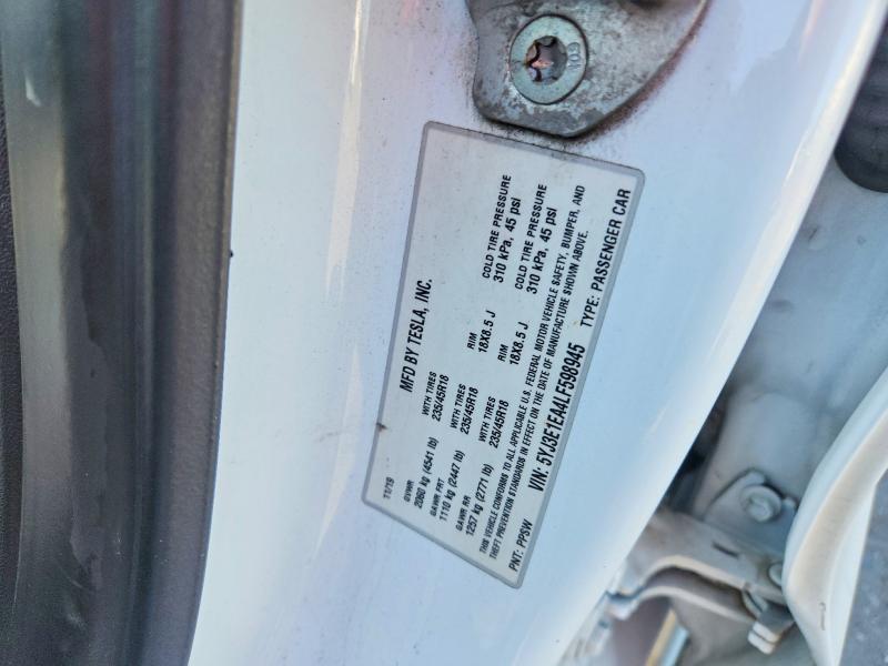Aukcja sprzedaży 2020 Tesla Model 3, vin: 5YJ3E1EA4LF598945, numer aukcji: 64298116