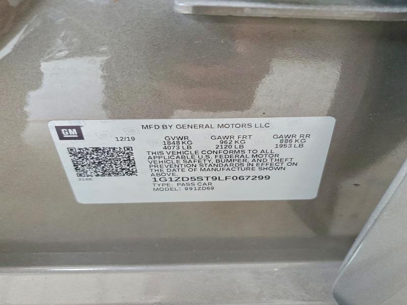 Продажа на аукционе авто 2020 Chevrolet Malibu, vin: 1G1ZD5ST9LF067299, номер лота: 64386136