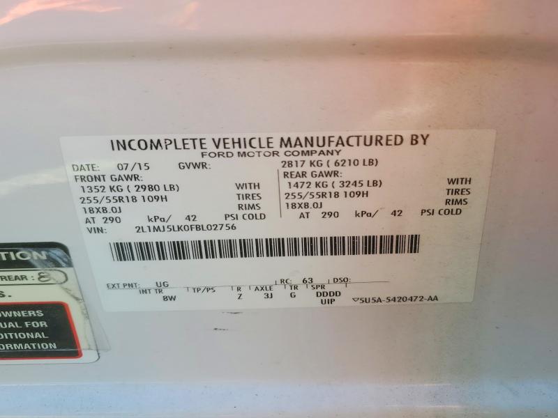 Продаж на аукціоні авто 2015 Lincoln Mkt, vin: 2L1MJ5LK0FBL02756, номер лоту: 64937576