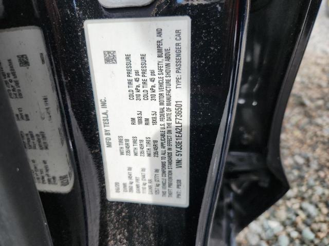 Aukcja sprzedaży 2020 Tesla Model 3, vin: 5YJ3E1EA2LF736501, numer aukcji: 65902486