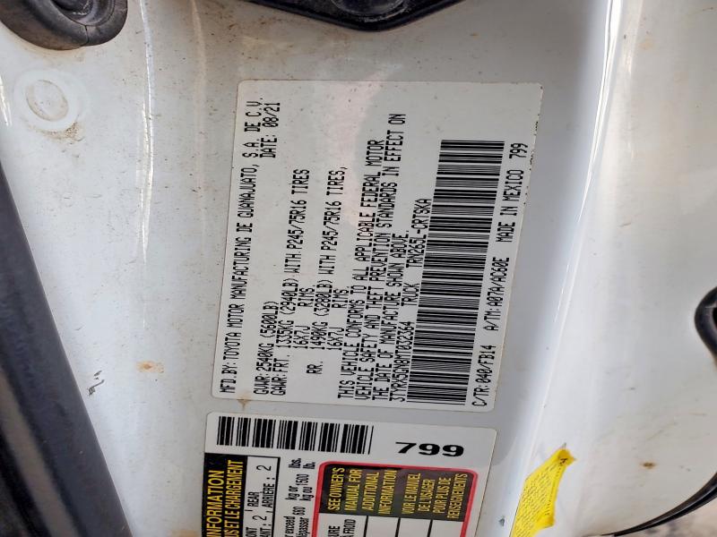 64817546 :رقم المزاد ، 3TYRX5GN8MT032364 vin ، 2021 Toyota Tacoma مزاد بيع