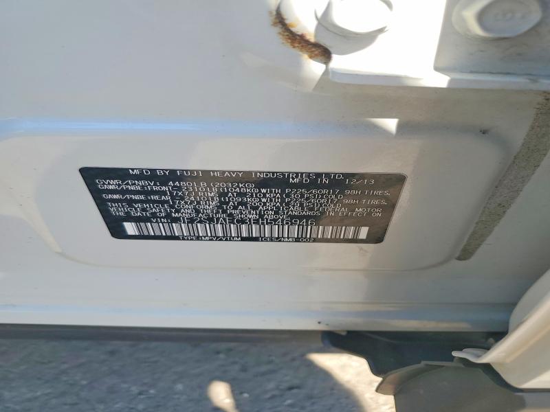 2014 Subaru Forester მანქანა იყიდება აუქციონზე, vin: JF2SJAEC3EH546946, აუქციონის ნომერი: 66797096