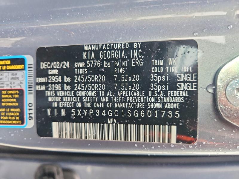 Продаж на аукціоні авто 2025 Kia Telluride, vin: 5XYP34GC1SG601735, номер лоту: 63880226