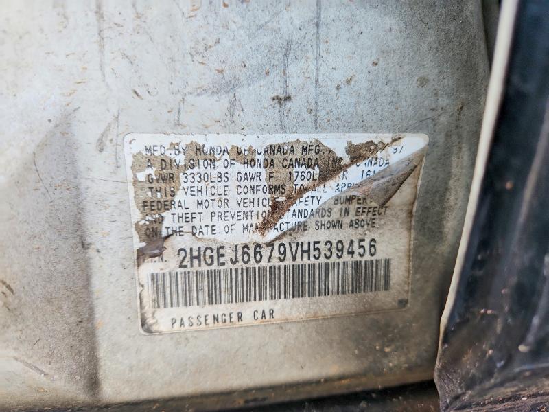 64441986 :رقم المزاد ، 2HGEJ6679VH539456 vin ، 1997 Honda Civic مزاد بيع