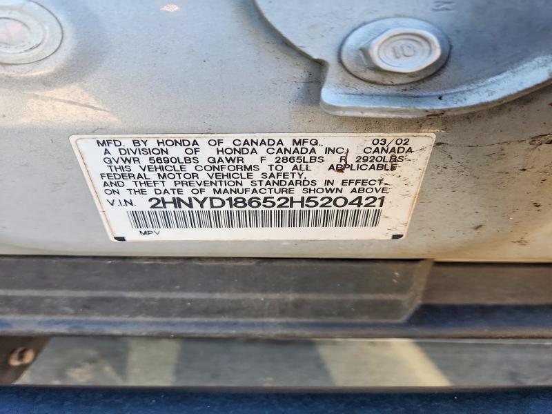 Продаж на аукціоні авто 2002 Acura Mdx, vin: 2HNYD18652H520421, номер лоту: 65537976