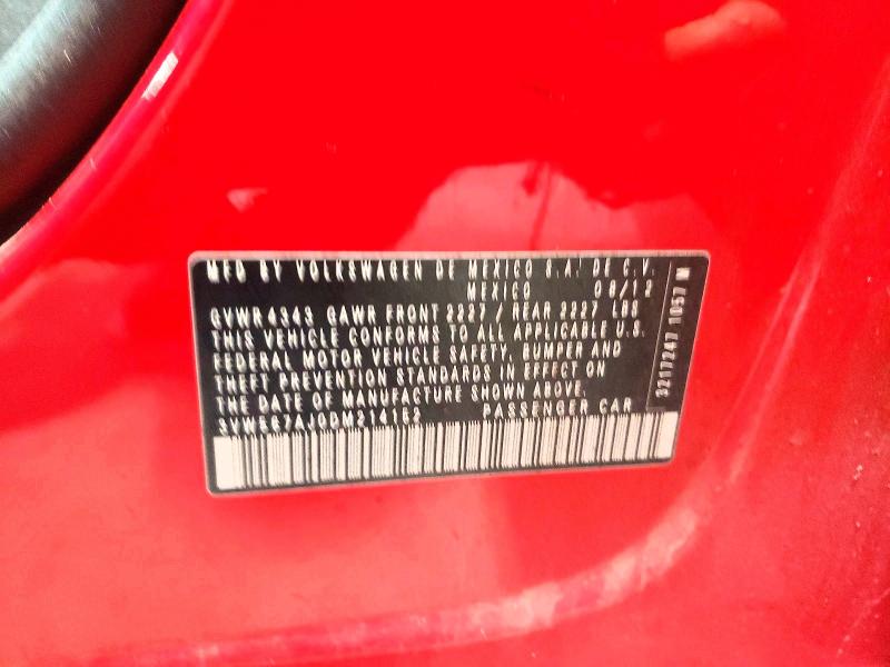 63589246 :رقم المزاد ، 3VW567AJ0DM214152 vin ، 2013 Volkswagen Jetta مزاد بيع