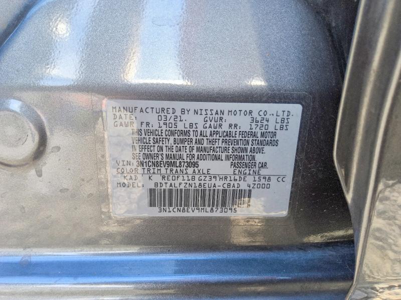 Продаж на аукціоні авто 2021 Nissan Versa, vin: 3N1CN8EV9ML873095, номер лоту: 66831766