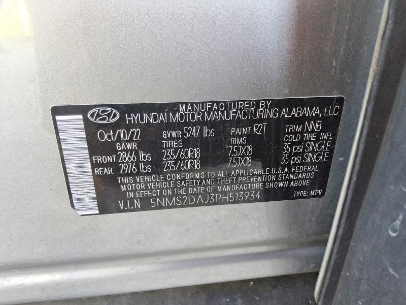 Продаж на аукціоні авто 2023 Hyundai Santa Fe, vin: 5NMS2DAJ3PH513934, номер лоту: 66804136