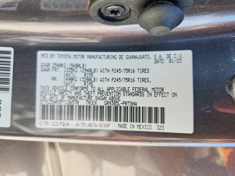 Продажа на аукционе авто 2023 Toyota Tacoma, vin: 3TYCZ5AN3PT126570, номер лота: 64223936