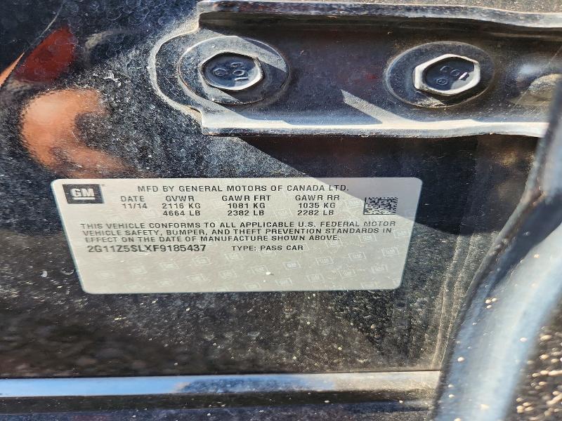 66965856 :رقم المزاد ، 2G11Z5SLXF9185437 vin ، 2015 Chevrolet Impala مزاد بيع