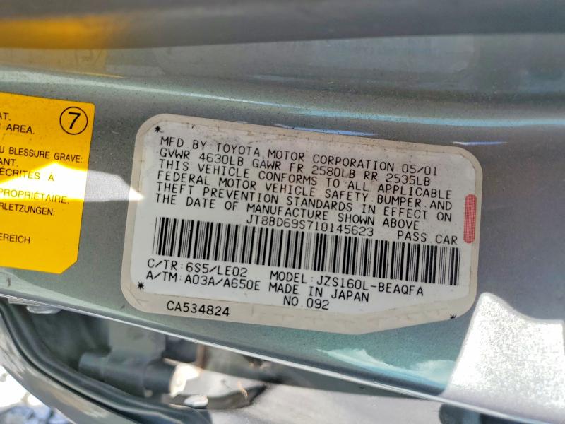 Aukcja sprzedaży 2001 Lexus Gs 300, vin: JT8BD69S710145623, numer aukcji: 63954336