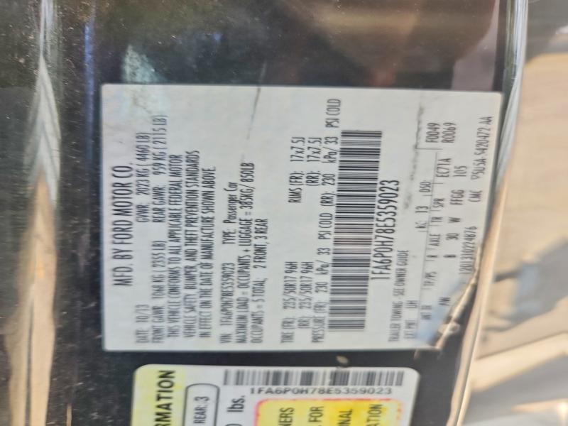 Aukcja sprzedaży 2014 Ford Fusion, vin: 1FA6P0H78E5359023, numer aukcji: 65308486