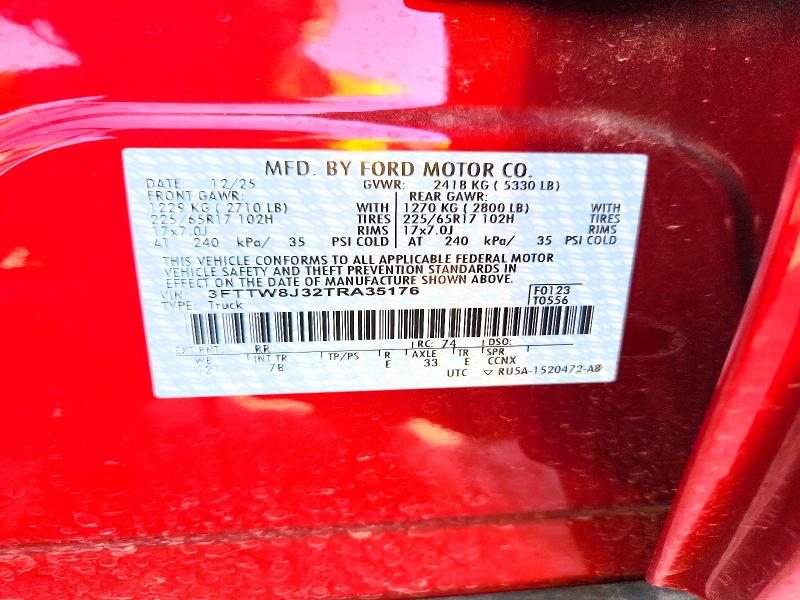 2026 Ford Maverick მანქანა იყიდება აუქციონზე, vin: 3FTTW8J32TRA35176, აუქციონის ნომერი: 65394916