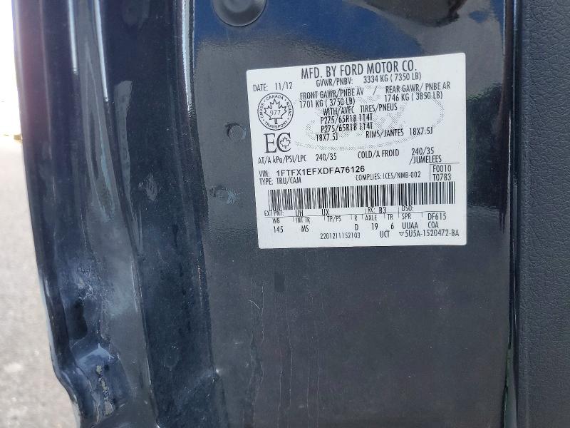 Aukcja sprzedaży 2013 Ford F150, vin: 1FTFX1EFXDFA76126, numer aukcji: 61879976