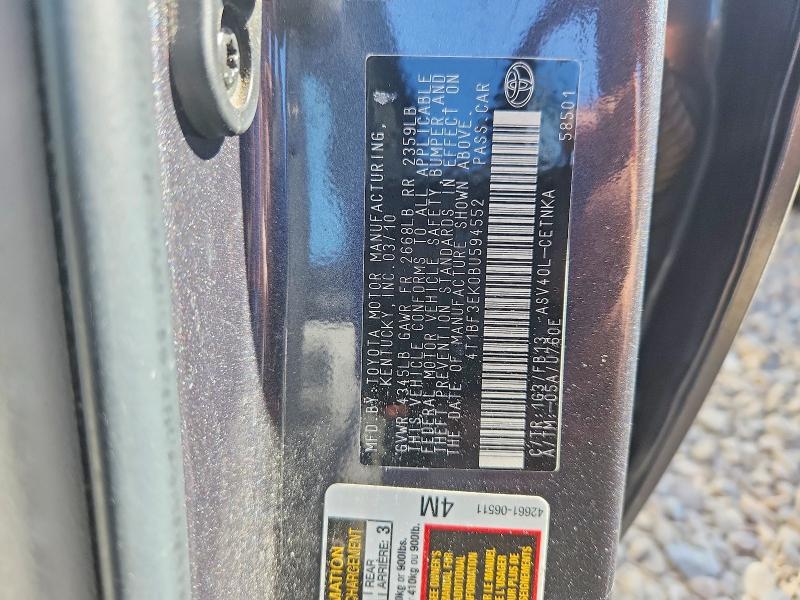65541786 :رقم المزاد ، 4T1BF3EK0BU594552 vin ، 2011 Toyota Camry مزاد بيع