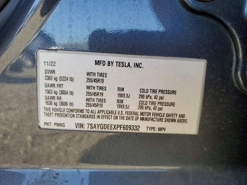 Aukcja sprzedaży 2023 Tesla Model Y, vin: 7SAYGDEEXPF609332, numer aukcji: 64440186