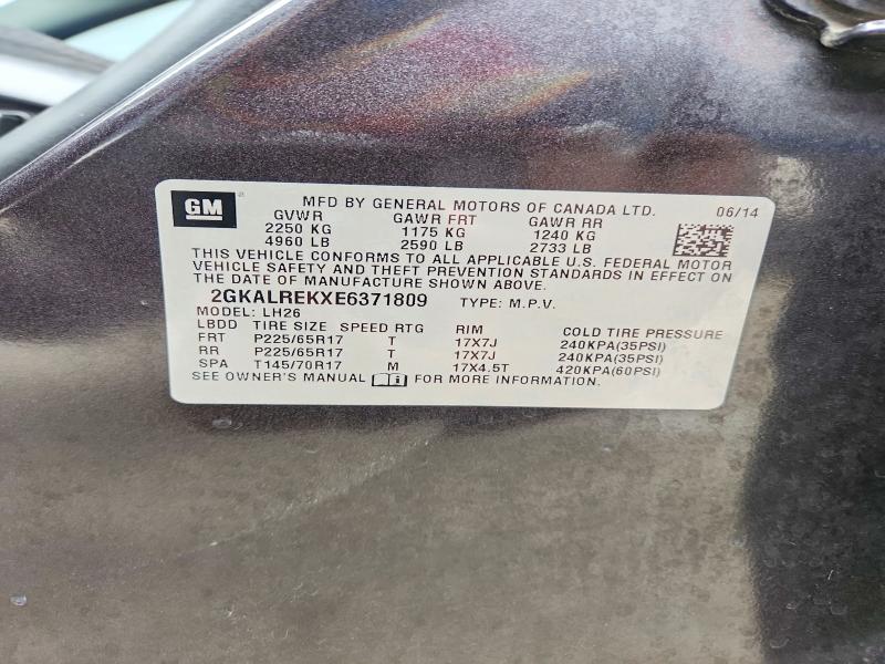 64787906 :رقم المزاد ، 2GKALREKXE6371809 vin ، 2014 Gmc Terrain مزاد بيع