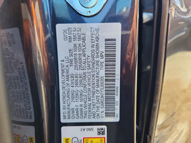 64221456 :رقم المزاد ، 5J6RS3H71TL009355 vin ، 2026 Honda Cr-v مزاد بيع