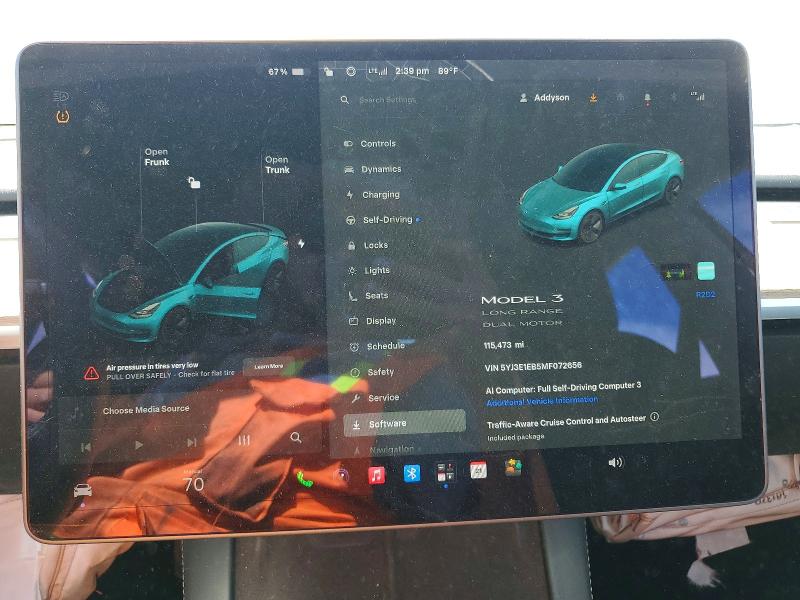 Продаж на аукціоні авто 2021 Tesla Model 3, vin: 5YJ3E1EB5MF072656, номер лоту: 66132846