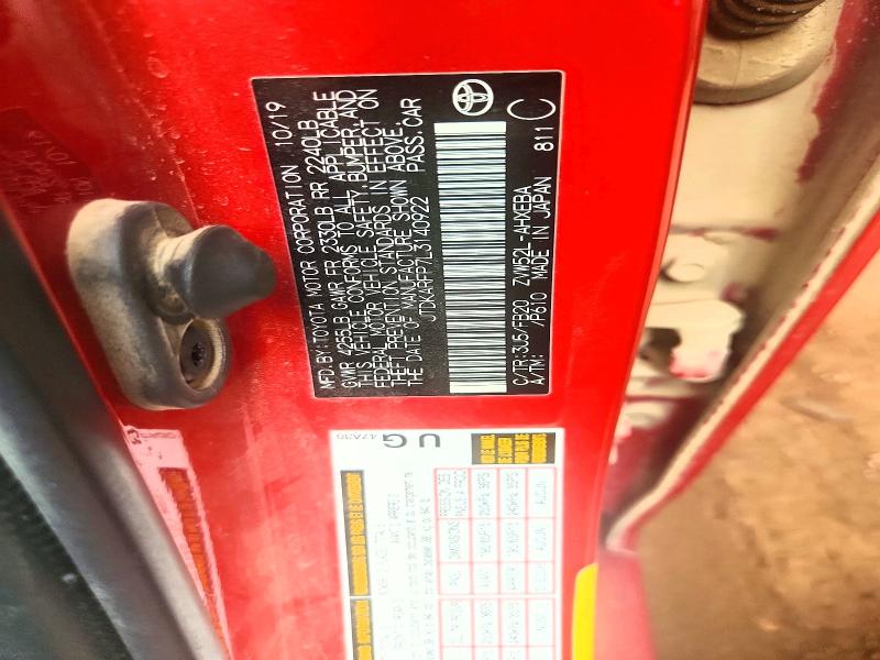 63179406 :رقم المزاد ، JTDKARFP7L3140922 vin ، 2020 Toyota Prius Prime مزاد بيع