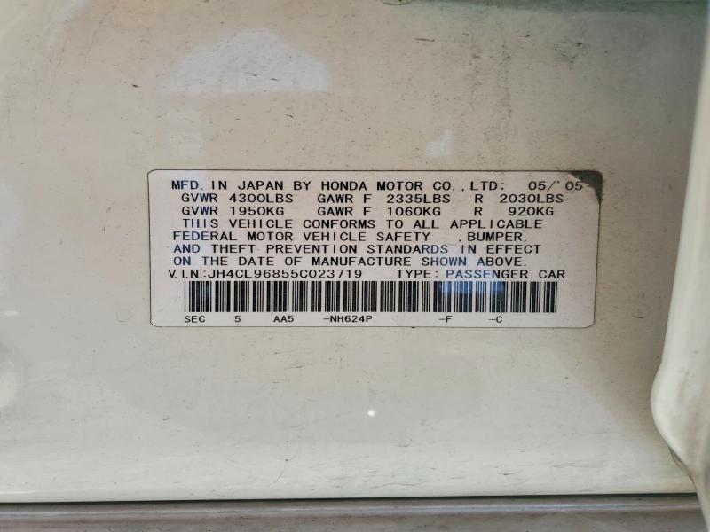 2005 Acura Tsx მანქანა იყიდება აუქციონზე, vin: JH4CL96855C023719, აუქციონის ნომერი: 65151416