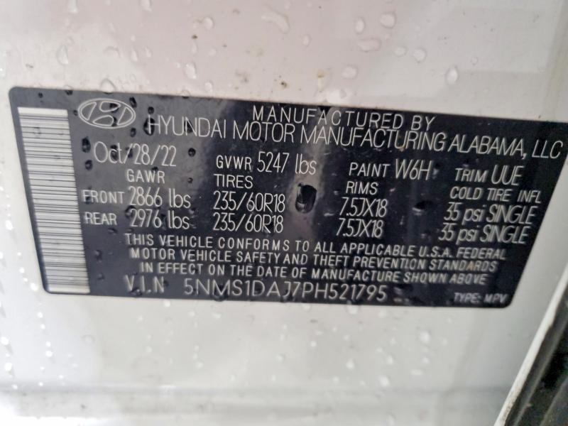 Продажа на аукционе авто 2023 Hyundai Santa Fe, vin: 5NMS1DAJ7PH521795, номер лота: 63008196