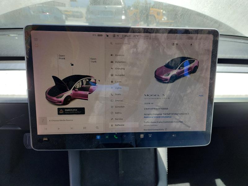 63656206 :رقم المزاد ، 5YJ3E1EAXMF928928 vin ، 2021 Tesla Model 3 مزاد بيع