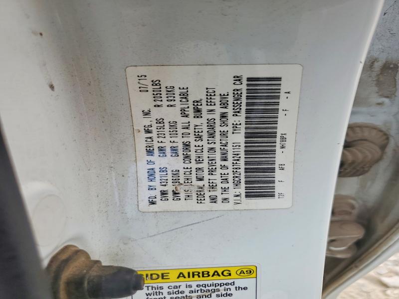 Aukcja sprzedaży 2015 Honda Accord, vin: 1HGCR2F87FA241151, numer aukcji: 64330986