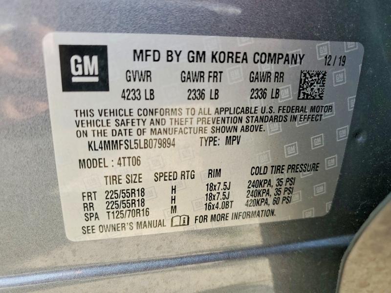 Aukcja sprzedaży 2020 Buick Encore Gx, vin: KL4MMFSL5LB079894, numer aukcji: 63838176