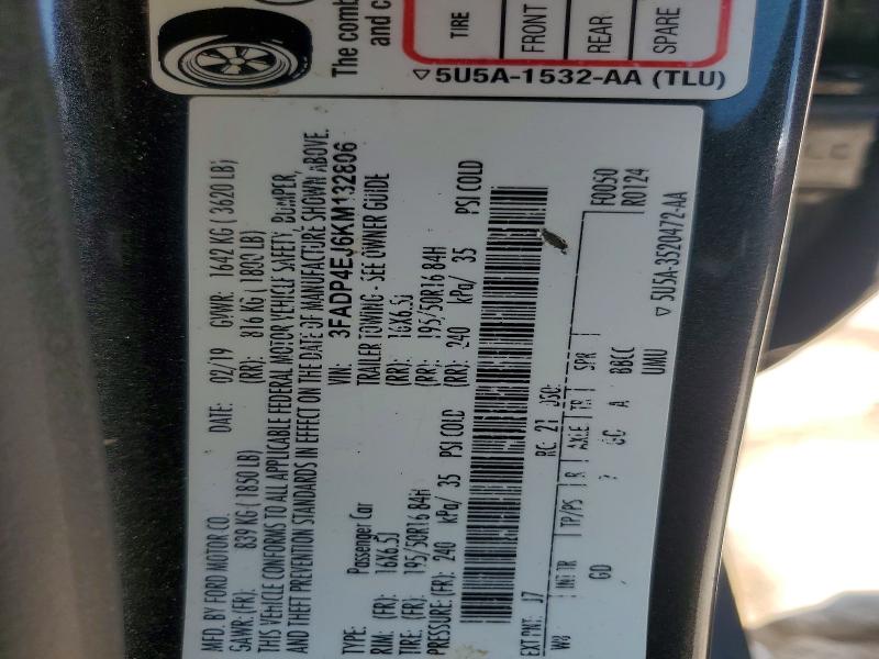 Продажа на аукционе авто 2019 Ford Fiesta, vin: 3FADP4EJ6KM132806, номер лота: 64621816