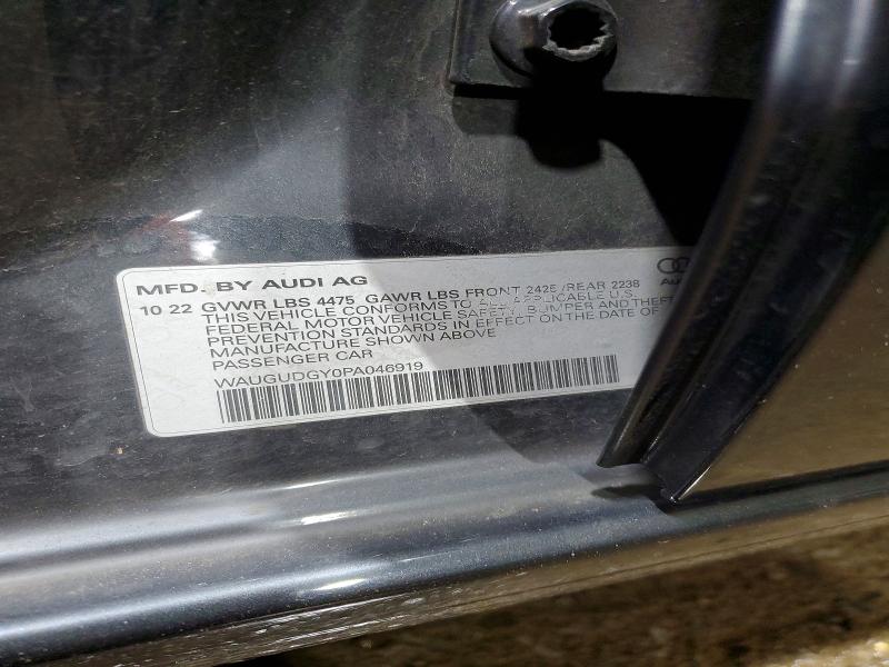 2023 Audi A3 მანქანა იყიდება აუქციონზე, vin: WAUGUDGY0PA046919, აუქციონის ნომერი: 64928206