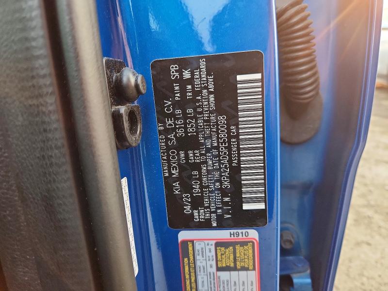 Продаж на аукціоні авто 2023 Kia Rio, vin: 3KPA25AD5PE580098, номер лоту: 62112166