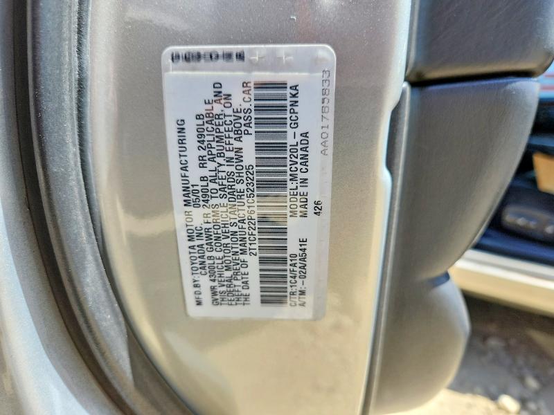 63877516 :رقم المزاد ، 2T1CF22P61C523225 vin ، 2001 Toyota Camry Solara مزاد بيع