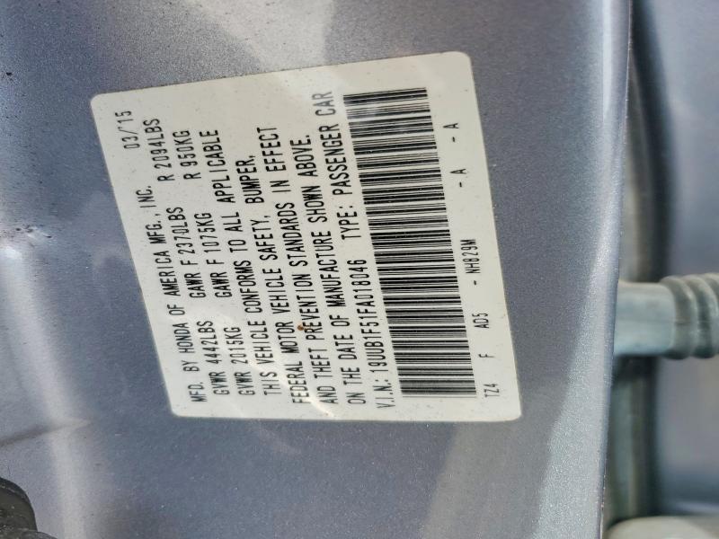 65937886 :رقم المزاد ، 19UUB1F51FA018046 vin ، 2015 Acura Tlx مزاد بيع