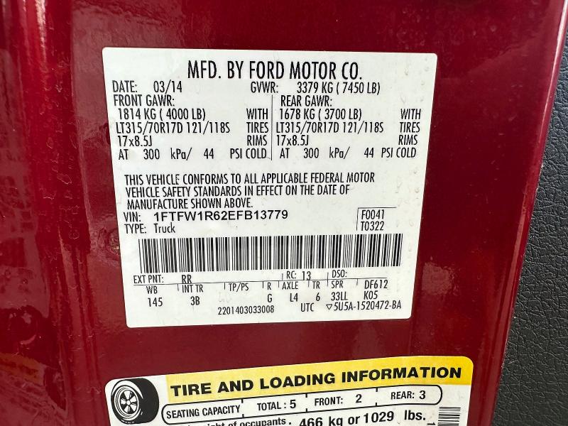 Aukcja sprzedaży 2014 Ford F150, vin: 1FTFW1R62EFB13779, numer aukcji: 65220006