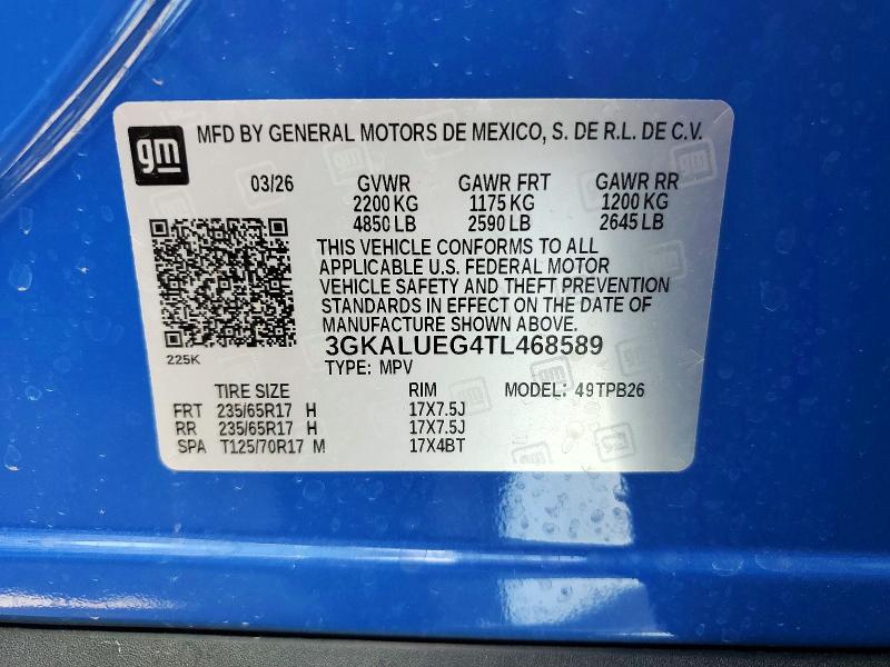 Aukcja sprzedaży 2026 Gmc Terrain, vin: 3GKALUEG4TL468589, numer aukcji: 62634166