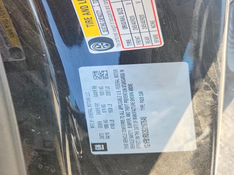 Auction sale of the 2016 Chevrolet Camaro, vin: 1G1FB1RX2G0167649, lot number: 63933216