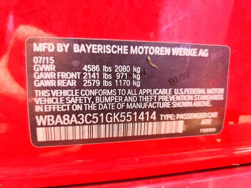 Продажа на аукционе авто 2016 Bmw 320, vin: WBA8A3C51GK551414, номер лота: 64057386