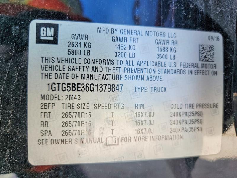 Aukcja sprzedaży 2016 Gmc Canyon, vin: 1GTG5BE36G1379847, numer aukcji: 66427186