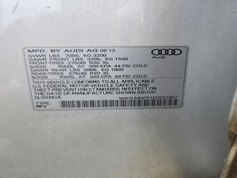 Продаж на аукціоні авто 2014 Audi Q7, vin: WA1LMAFE1ED001887, номер лоту: 66754126